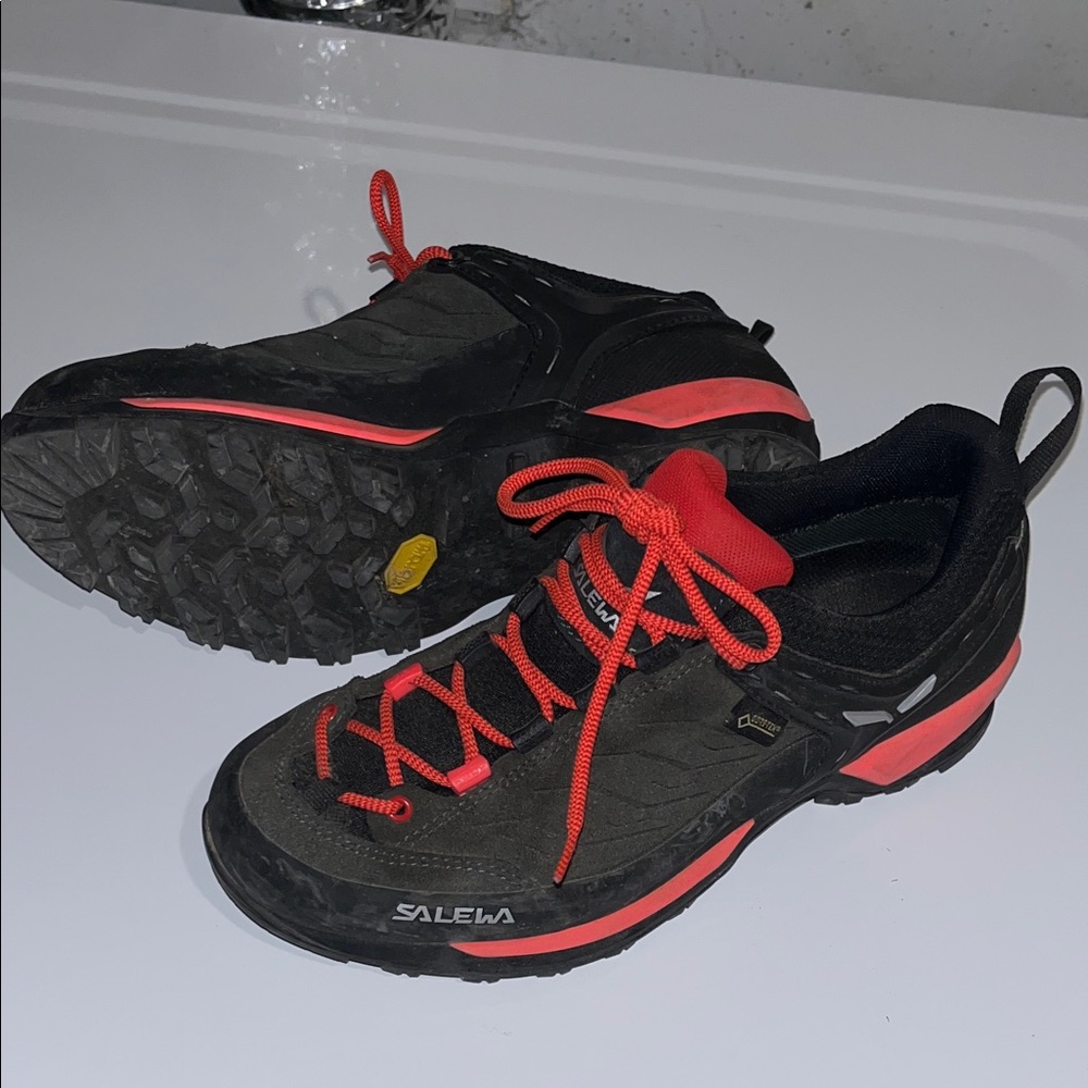 Salewa Women's Black and Coral Trail Running Shoes